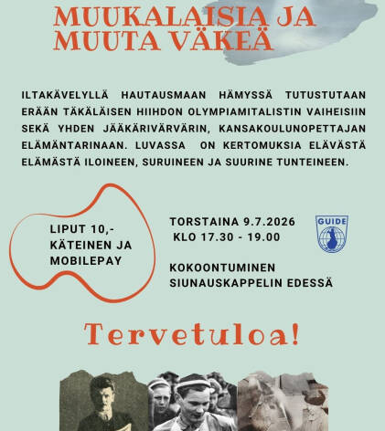 Torstaiopastus Heinolan uudella hautausmaalla mainos