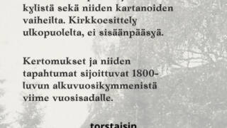 Ilmoitus Warpeniusten sukua Tiisilästä Taipaleelle torstaiopastuksesta Vanhalla hautusmaalla
